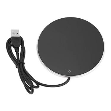 Imagem de Aquecedor de Canecas de café, Aquecedor de Canecas USB Vela USB Inteligente de Luz Pequena para Escritório Doméstico Viajando Aquecedores de Bebidas Legami Prateados 55 ° C
