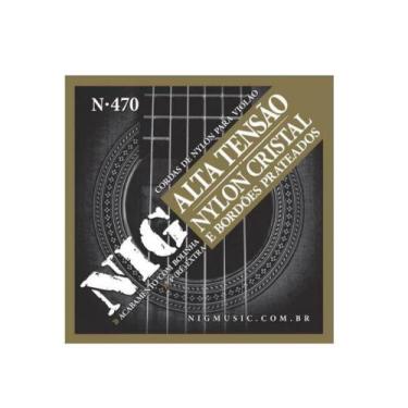 Imagem de Encordoamento Nig N-470 para Violão Nylon Cristal/Prata com Bolinha te