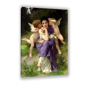 Imagem de FLUCK famosas pinturas a óleo reprodução, músicas de primavera pinturas a óleo grandes e modernas galeria de paisagens envolvidas obras de arte giclée20 x 30 cm (8 x 12 in) moldura interna