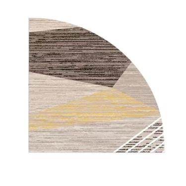 Imagem de Tapete de canto de área de um quarto de círculo, tapete decorativo fofo para sala de estar, tapetes de quarto, tapete de pelúcia, tapete de entrada macio, 1 peça, tapete Q, 60x60cm