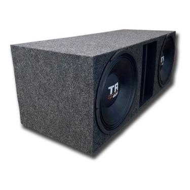 Imagem de Caixa duto régua verticar 2 alto falante triton tr 620 4 ohms som automotivo