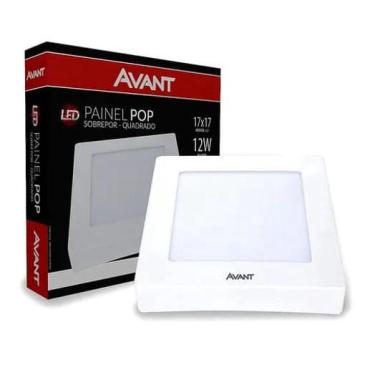 Imagem de Plafon Led 12W Sobrepor 17X17 Branco Frio Quadrado Avant