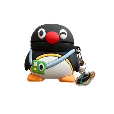 Imagem de Rertnocnf Capa compatível com Airpods 3, linda capa de fone de ouvido com design de pinguim Kawaii, acessórios portáteis de silicone macio sem fio, protetor à prova de choque para presentes