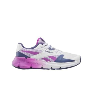 Imagem de Reebok Tênis infantil Royal Prime 2.0 para meninas, Calçado branco/Sunset Coral/Sunkissed Orange, 21