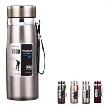 Imagem de Garrafa 600ml ou 1000ml Inox Térmica Com Infusor, De Água Café, Com Al