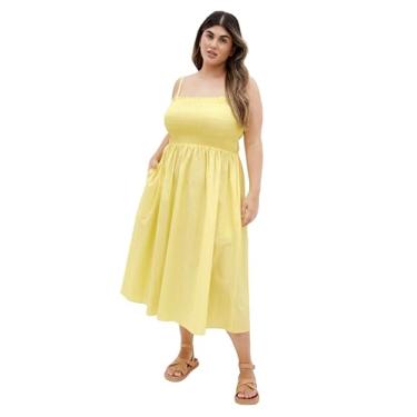 Imagem de City Chic Vestido feminino plus size - Jolie Midi, Limão, 52