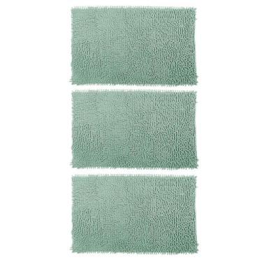 Imagem de Kit 3 Tapetes para Banheiro Bolinha Antiderrapante 38x58cm Microfibra 