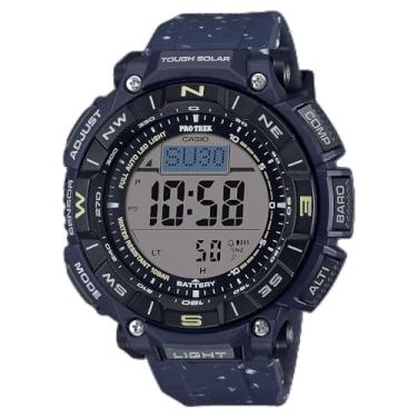 Imagem de Casio Relógio digital Pro Trek Tough Solar ecologicamente correto de resina de base biológica PRG-340-SC-2CR, Azul