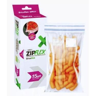 Imagem de Saco Plástico Zip Com Fecho Hermético 18x23cm Kit 90 Peças - Bricoflex