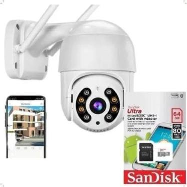 Imagem de Kit 5 Camera Ip Icsee Wifi + 5 Cartão De Memória Sd 64gb - Smart Camer