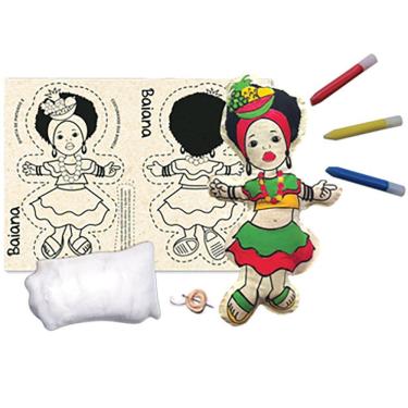 Imagem de Boneca De Pano Para Montar Baiana - Bo601 - Alegria Sem Bateria