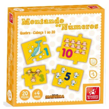 Imagem de Quebra-cabeça Montando Os Números - Brincadeira De Criança