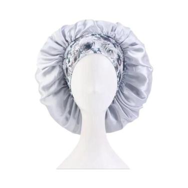 Imagem de Touca De Cetim De 37cm Para Mulheres Com Cabelo Cacheado, Touca De Dor