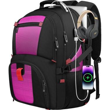 Imagem de Mochila de viagem Yamdeg Large para mulheres, laptop de 17,3 polegadas, roxa