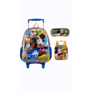 Imagem de Kit Mochila + Lancheira + Estojo Mickey - Xeryus