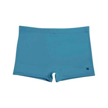 Imagem de Sunga Boxer Lisa Com Bordado Mash, Azul, Jeans, GG