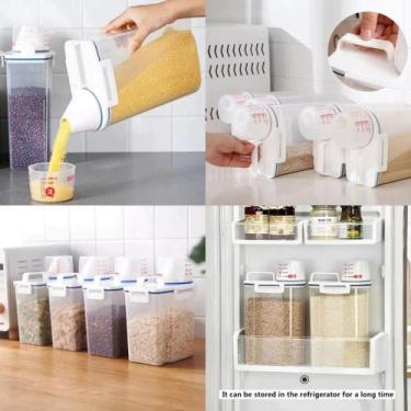 Imagem de Pote Hermético Dispenser com Copo Medidor Bico Dosador Cozinha Mantime