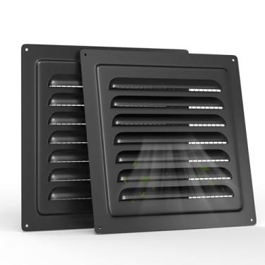 Imagem de Memrita 2 peças de ventilação do sótão de 25 x 25 cm com tela de tela, aberturas de ventilação de galpão de metal, aberturas de ventilação para aumentar a ventilação, grade de ventilação para sótão