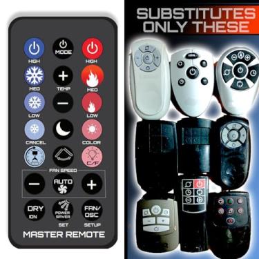 Imagem de Controle remoto de substituição mestre para esses ventiladores Lasko e ventilador de torre e aquecedores apenas (lista de modelos nº 1) universal apenas para o aquecedor e parte do ventilador no lado
