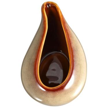 Imagem de Amosfun Molho de cerâmica, mini creme de cerâmica, pequeno de porcelana, dispensador de xarope, jarro de leite, molho de salada, jarra de servir para café, chá, 100 ml, marrom