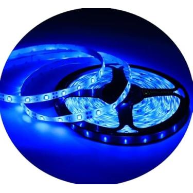 Imagem de Fita Led Azul 2 Metros (198cm) 3528 12v Ip65 Siliconada P4