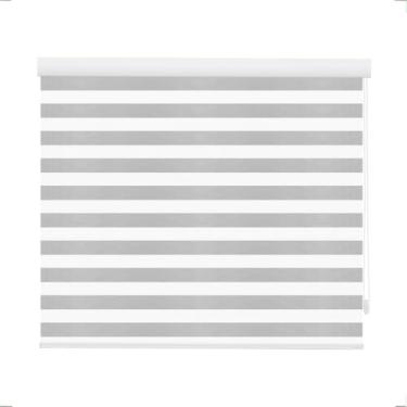 Imagem de Cortina persiana rolo rollon rolô Modelo Double Vision Translúcida (Prata, 1,70 (lar) x 1,70 (alt))