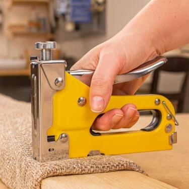 Imagem de Grampeador Pinador Manual 3 em 1, Alta Pressão, Profissional para Madeira e Tapeçaria, Kit Completo em Metal