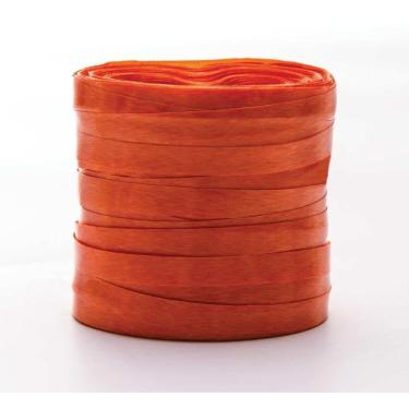 Imagem de Fitilho Plástico 5Mmx50M Laranja Emfesta Pacote Com 10 Rolos