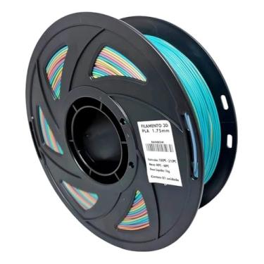 Imagem de Filamento 3D PETG Rainbow 1.75mm 1KG Masterprint Para Impressora 3D