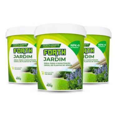Imagem de 3 Unidades Adubo Fertilizante Forth Jardim 400g Gramado Jardineira