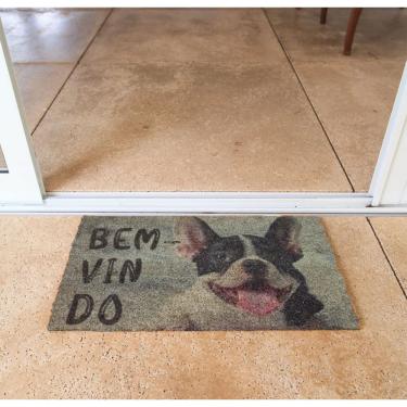 Imagem de Capacho Retangular Fibra De Coco Base PVC 60x33cm - Komeco - Buldogue