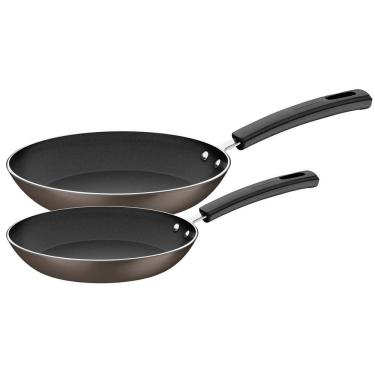 Imagem de Jogo de Frigideiras 2 Pçs Avelã Tramontina Sicília Alumínio Revest. Antiaderente Starflon 20499617