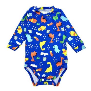 Imagem de Body Praia Bebê M. Longa Com Proteção Solar Uv 50 Estampado - Fofotinh