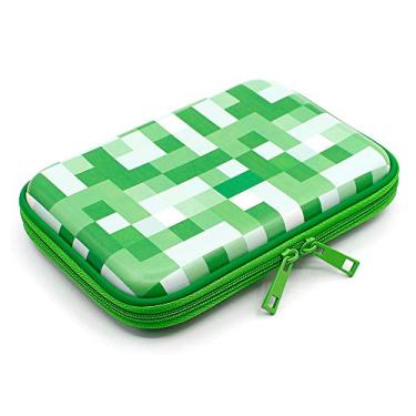 Imagem de SOOCUTE Estojo de lápis verde para meninos bonito organizador de material escolar bolsa com zíper para crianças
