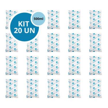 Imagem de Kit 20 Gelo Gel Bolsa Artificial Reutilizável Flexível Compressa 500g 