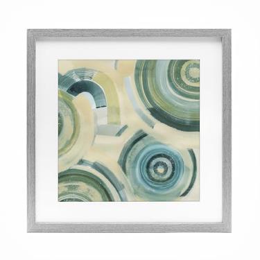 Imagem de Stupell Industries Impressão emoldurada redonda Passiflora Fractals cinza design sob vidro por Grace Popp, 13 x 13