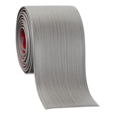 Imagem de PATIKIL Faixa de transição de piso autoadesiva 7,6 cm x 6,6 pés, divisor plano de piso laminado de vinil para unir lacunas de piso portas cobertura de carpete azulejos cinza grão de madeira