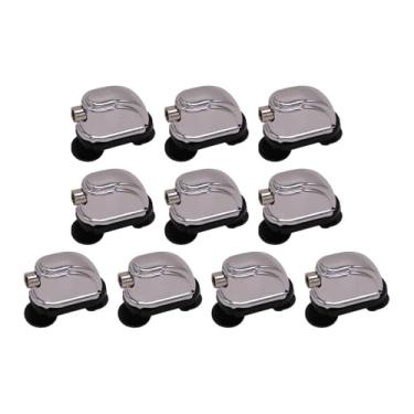 Imagem de MERIGLARE Suportes triangulares para caixa de bateria com parafusos, suporte de percussão de metal prateado, substitua o espaçamento de furos de 1,02 polegadas, 10 Peças