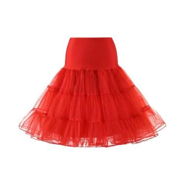 Imagem de Saia feminina de tule vintage dos anos 50 com meio deslizamento e tutu