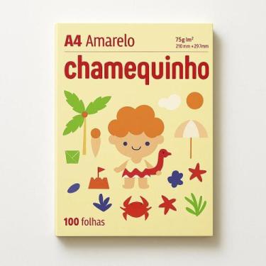 Imagem de Papel Chamequinho Amarelo Sulfite A4 100fls