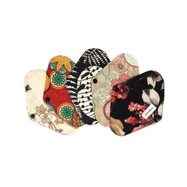 Imagem de Kit 10 Absorventes P Protetor Diário Ecológicos Impermeáveis Reutilizá