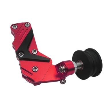 Imagem de Ajustador de tensor de corrente universal regulador automático de corrente de alumínio para motocicleta motocross Dirt Pit Bike ATV (vermelho-2)
