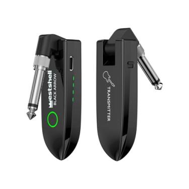 Imagem de Sistema de guitarra sem fio, sistema digital sem fio, transmissor de guitarra sem fio, receptor suporta vários canais, recarregável, longa vida útil da bateria para guitarra baixo instrumentos