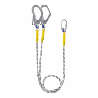 Imagem de oshhni Cordão de segurança, cinto de segurança para trabalho, proteção contra quedas, equipamento de proteção com mosquetão para escalada em árvores e, Gancho Duplo