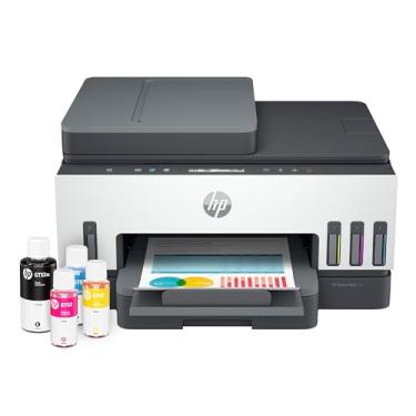 Imagem de Impressora Multifuncional HP Smart Tank 754 Tanque de Tinta Colorida Wi-Fi Scanner Duplex, Bluetooth. Funções: Imprimir, Copiar, Digitalizar. Cor: Branco (2H0A6A#AK4)