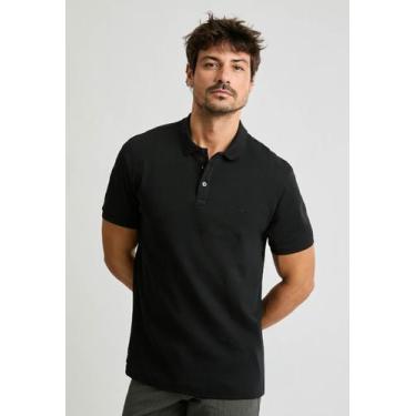 Imagem de Polo Docthos Slim Manga Curta Suedine Egyptian, 003 preto, G
