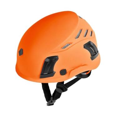 Imagem de simhoa Capacete de escalada Capacete rígido versátil meia cúpula para ciclismo Construção Drift Montanhismo, Laranja