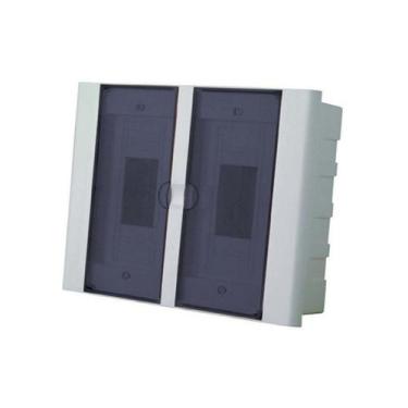 Imagem de Quadro Disjuntor Pvc Embutir 12 Preto /16 Branco Taf