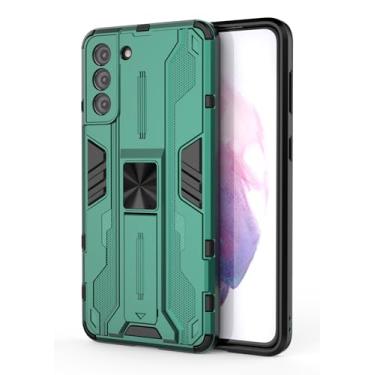 Imagem de SORAKA Capa para Samsung Galaxy S21 Plus 5G com suporte Capa de proteção resistente para Samsung Galaxy S21 Plus 5G Capa com placa de metal para suporte magnético para carro Capa Silm Fit