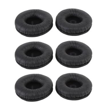Imagem de Bewinner Almofadas de Espuma de Memória de Alta Densidade Proteínas de Couro de Couro para Ath-ar3bt Ath-ar3is, 6 X Fones de Ouvido de Ouvido de Substituição para Excelente Durabilidade (Preto)